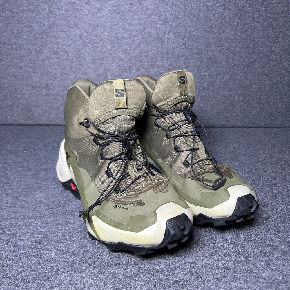 Salomon L47146500 Men's Cross Hike 2 Mid GORE-TEX Hiking Boots, 8M Olive/Moss